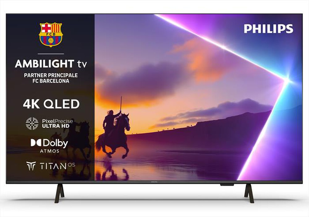 PHILIPS - Smart TV 43" 4K QLED Ambilight 43PUS8450/12-Black