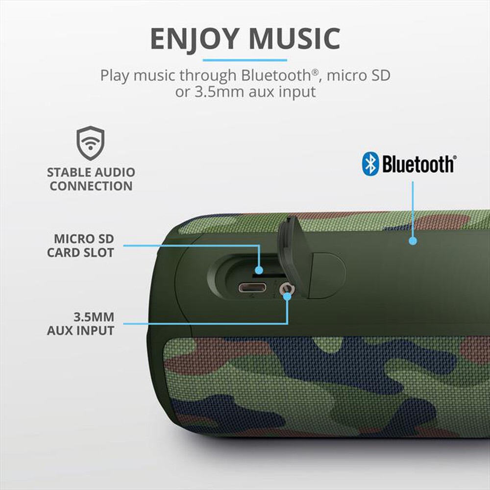 Immagine del prodotto TRUST - CARO MAX POWERFUL BT SPEAKER - CAMO-Jungle Camouflage
