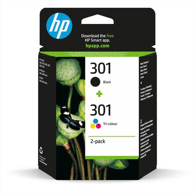 HP - COMBO PACK CARTUCCE 301-Nero, Tricromia