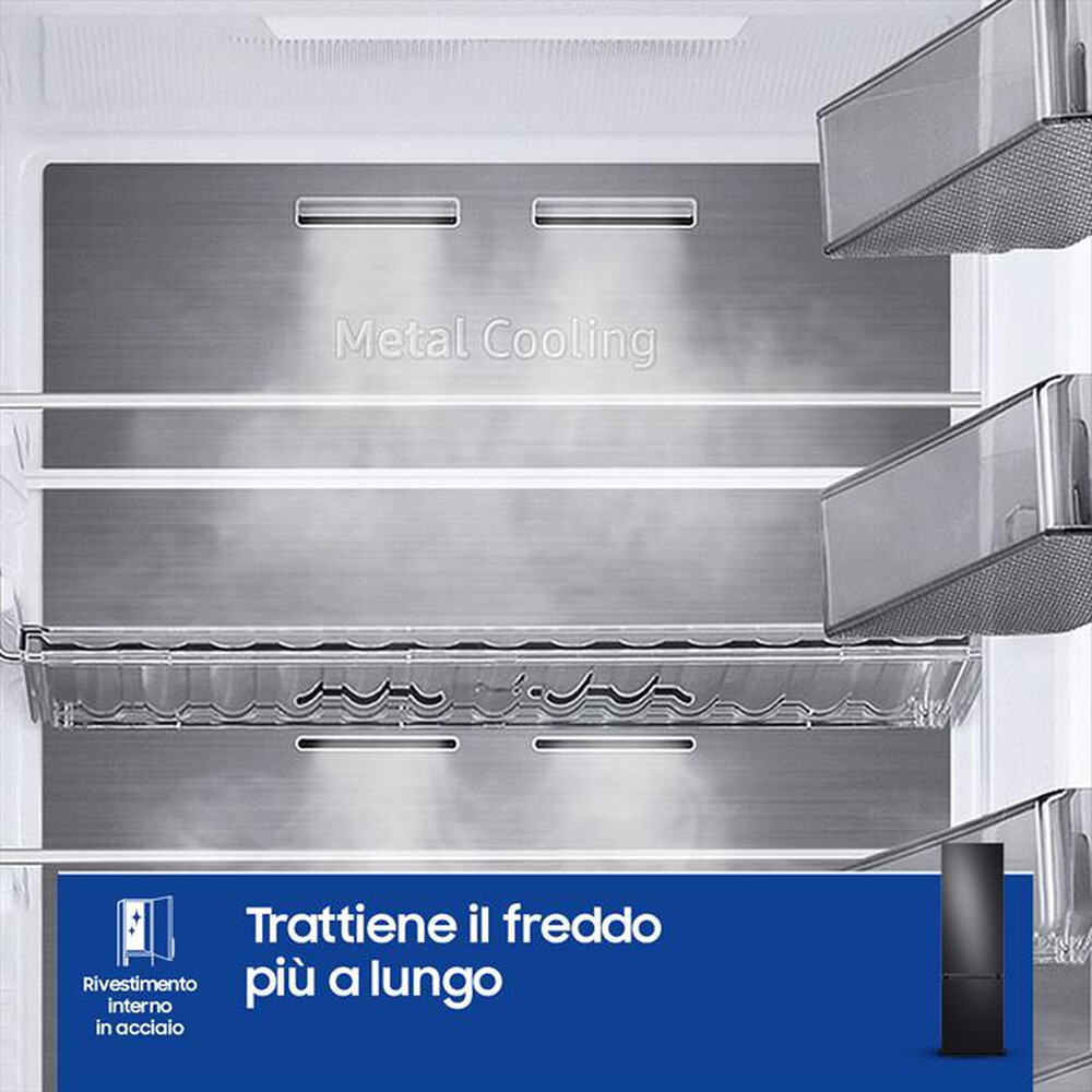 "SAMSUNG - Frigorifero combinato RB38C7B6AB1/EF BESPOKE 387l-ANTHRACITE"