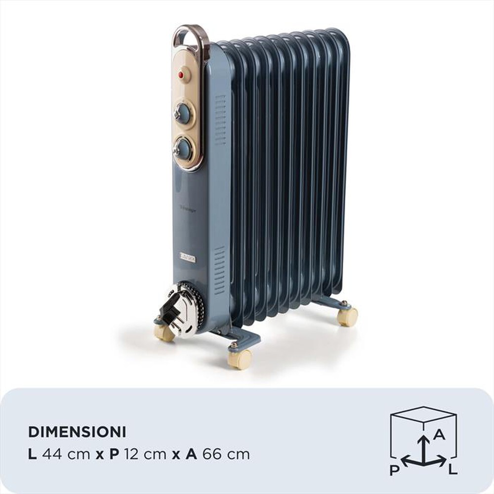 Immagine del prodotto ARIETE - 8252 RADIATORE A OLIO VINTAGE 11 ELEMENTI-Azzurro