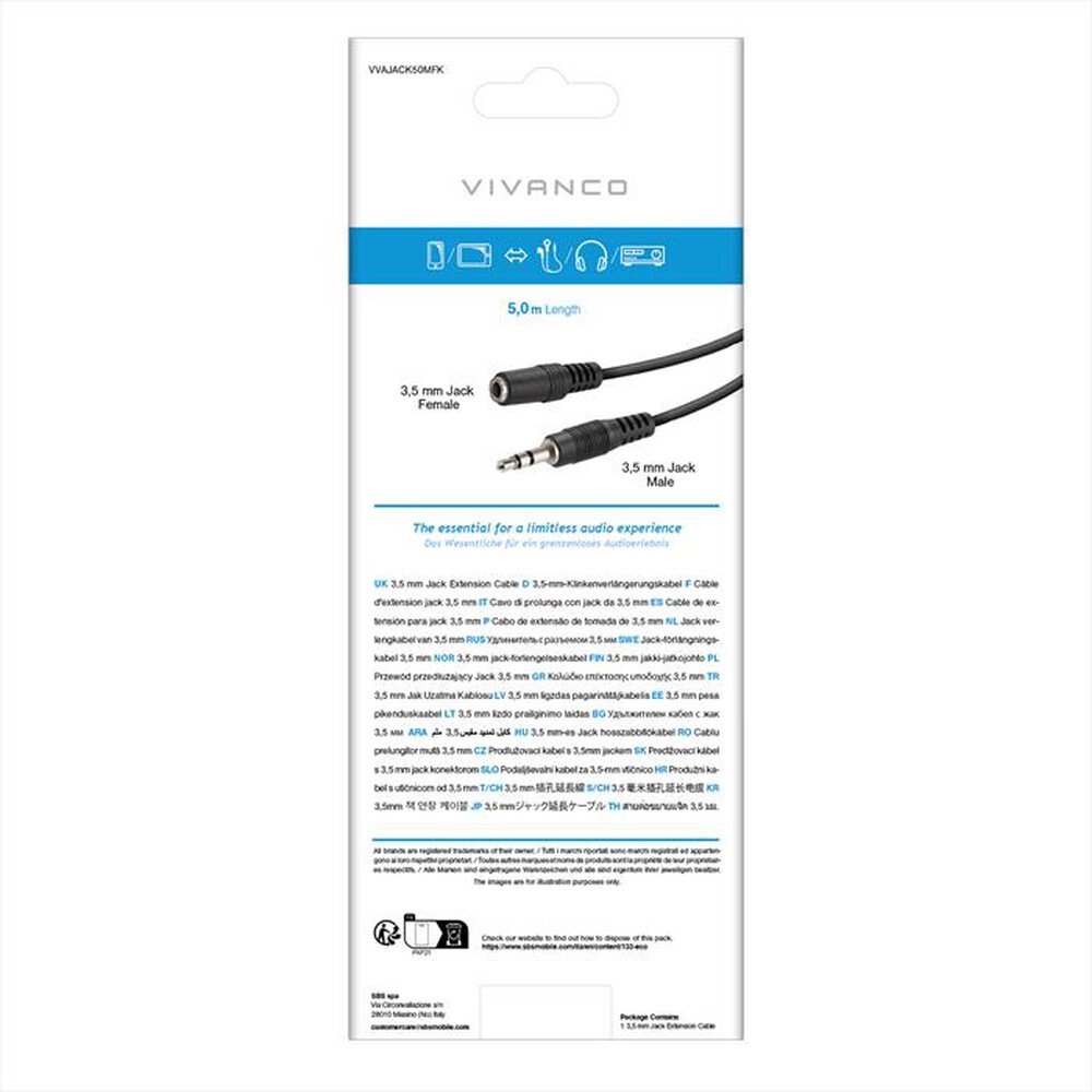 Immagine del prodotto SBS - Audio extension 5m-Nero