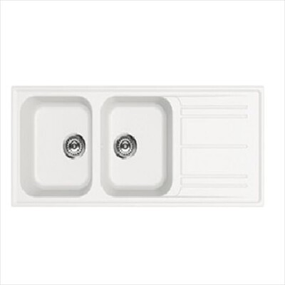 SMEG - Lavello lineare LZ116B 2 vasche-Bianco