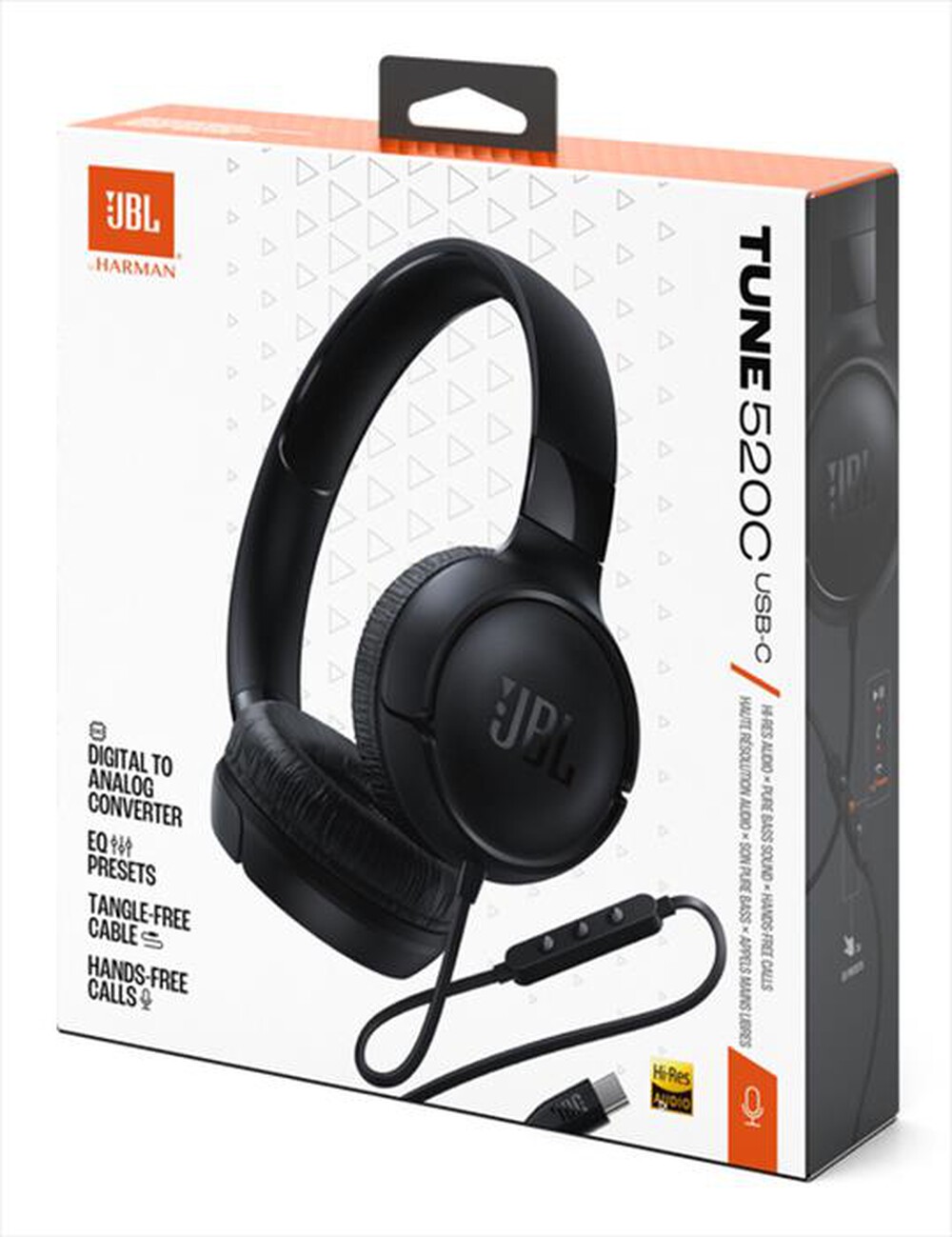 Immagine del prodotto JBL - CUFFIE AD ARCHETTO SUPRA-AURALI CON CAVO TUNE 520C-Nero