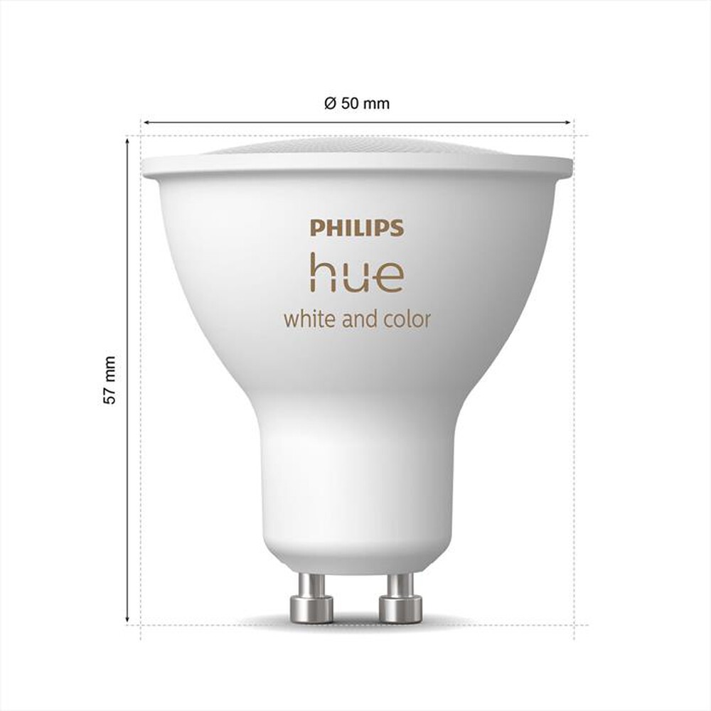 Immagine del prodotto PHILIPS - HUE FARETTO SMART COLOR GU10 3 PACK-Multicolore
