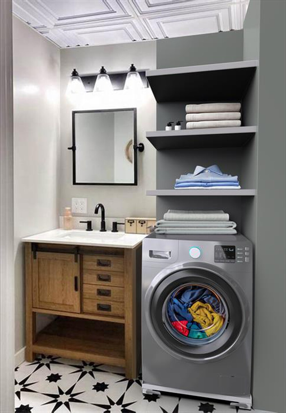 Immagine del prodotto MELICONI - BASE MOVE SLIM-Tecnopolimero bianco, leve fre