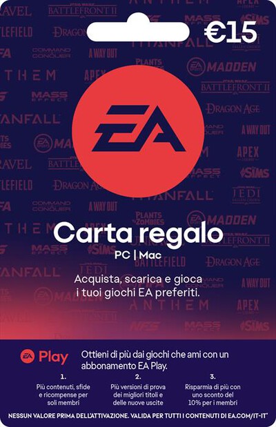 ELECTRONIC ARTS - Gift Card 15 EUR - 
