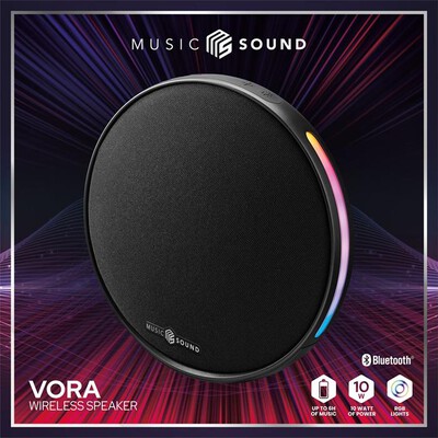 MUSIC SOUND - Speaker Bluetooth portatile VORA-Nero