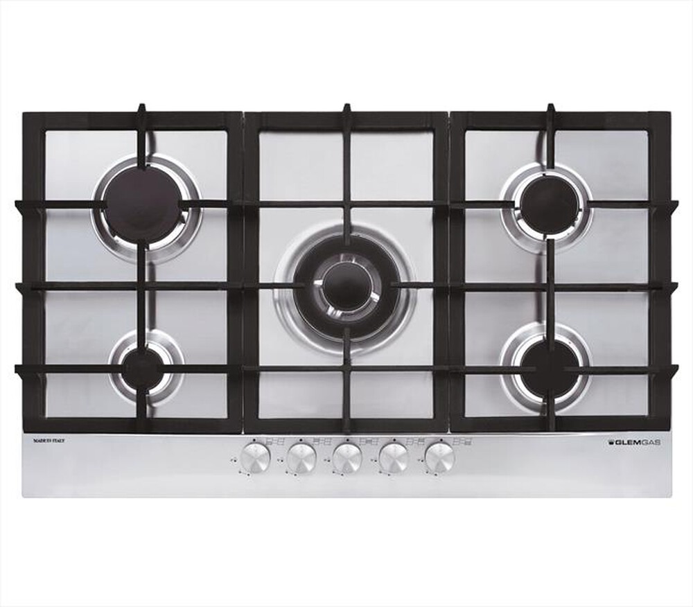 Immagine del prodotto GLEM GAS - Piano cottura a gas GT955HIX 5 fuochi 86cm-Acciaio Satinato