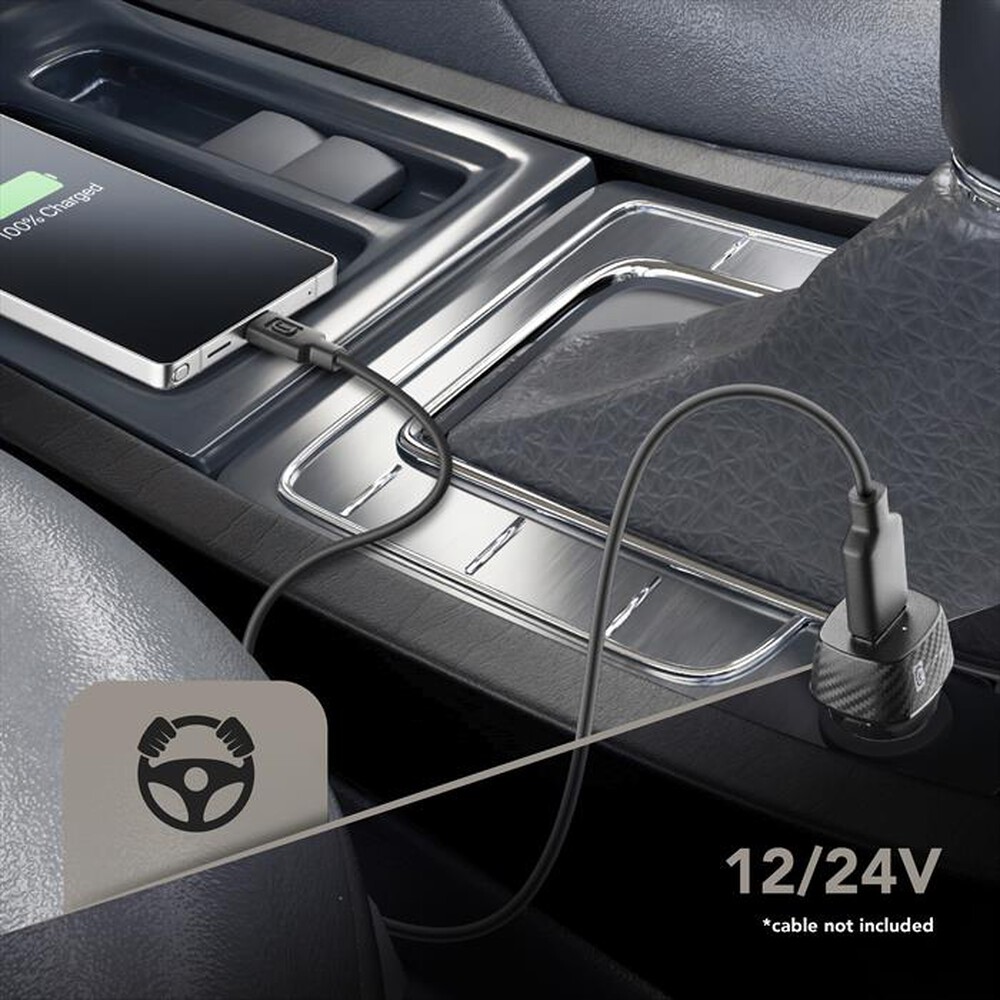 Immagine del prodotto CELLULARLINE - USB CAR CHARGER 12W CBRUSB12WK-Nero