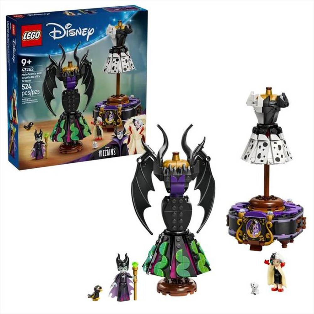 "LEGO - DISNEY Abiti di Malefica e Crudelia De Mon - 43262-Multicolore"