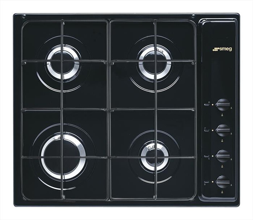 "SMEG - Piano cottura a gas S64SN 4 fuochi 58,5cm-nero"