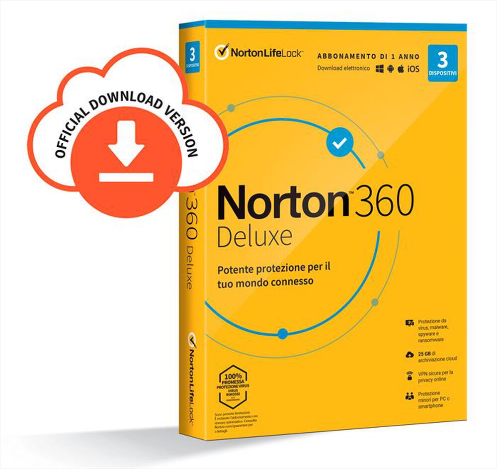 Immagine del prodotto NORTON - Norton 360 Deluxe 2020 3 Disp. 12 Mesi ESD