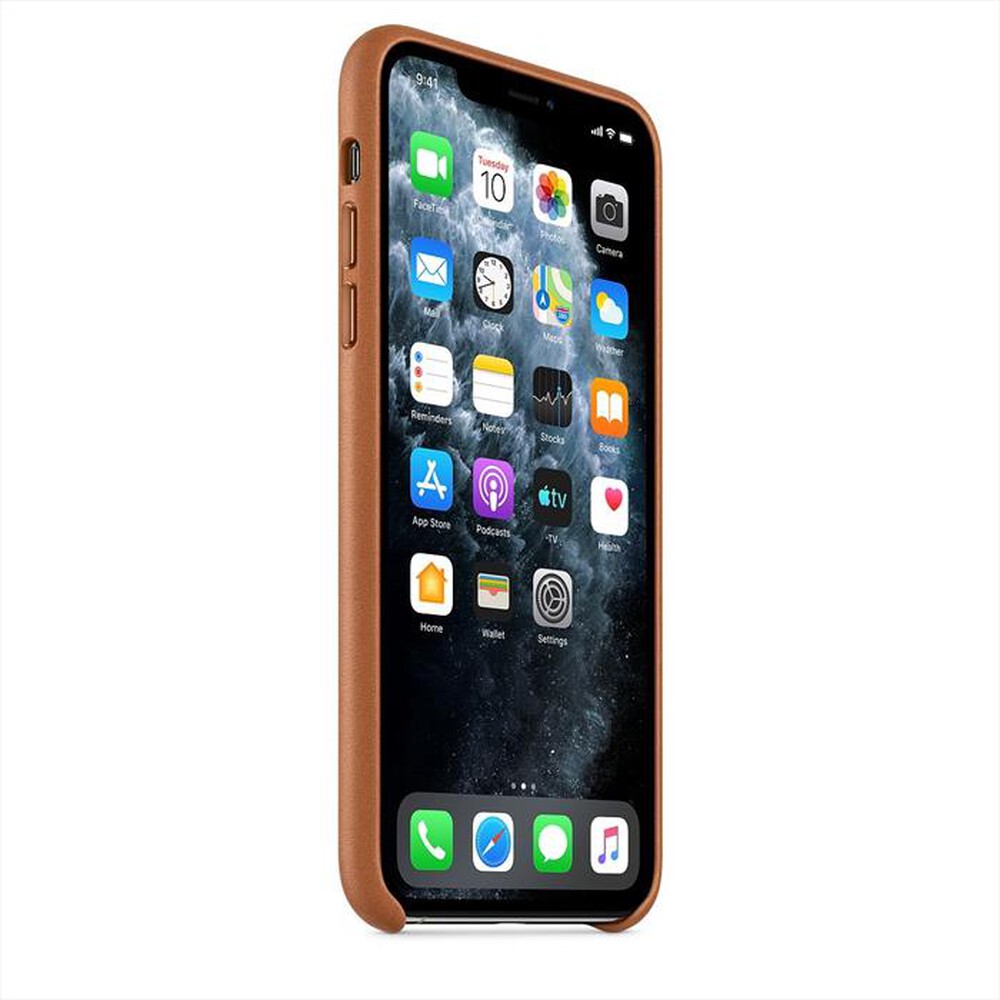 "APPLE - Custodia in pelle per iPhone 11 Pro Max-Saddle Brown"