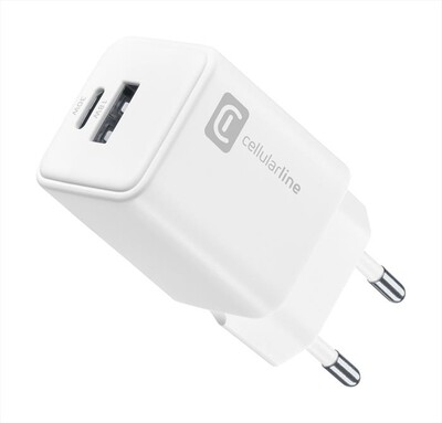 CELLULARLINE - MULTIPOWER DUAL PORT 30W ACHUSB2GAN30WTABW-Bianco,  CELLULARLINE - MULTIPOWER DUAL PORT 30W ACHUSB2GAN30WTABW-Bianco