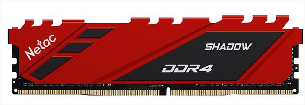 "NETAC - SHADOW DDR4-3200 8G C16 RED U-DIMM 288-PIN-ROSSO"