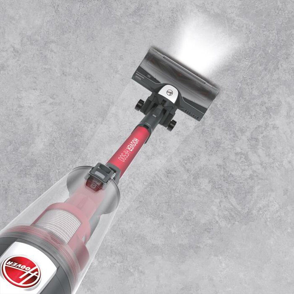 "HOOVER - Aspirapolvere ricaricabile HF522STH-Grigio, Rosso"
