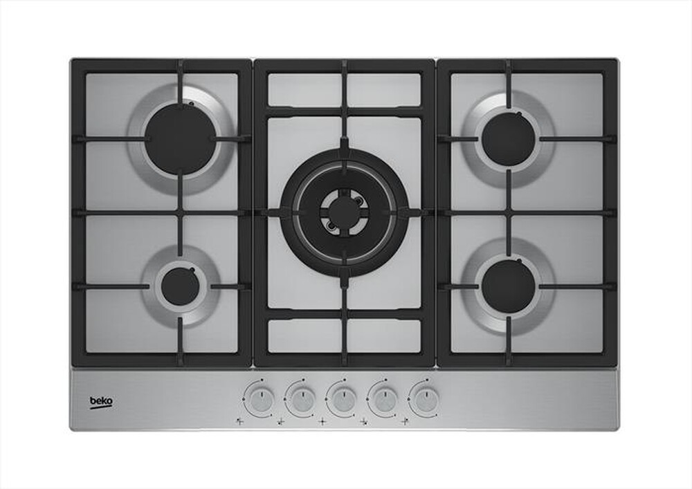 "BEKO - Piano cottura a gas HAW752C5SX 75cm-Inox"