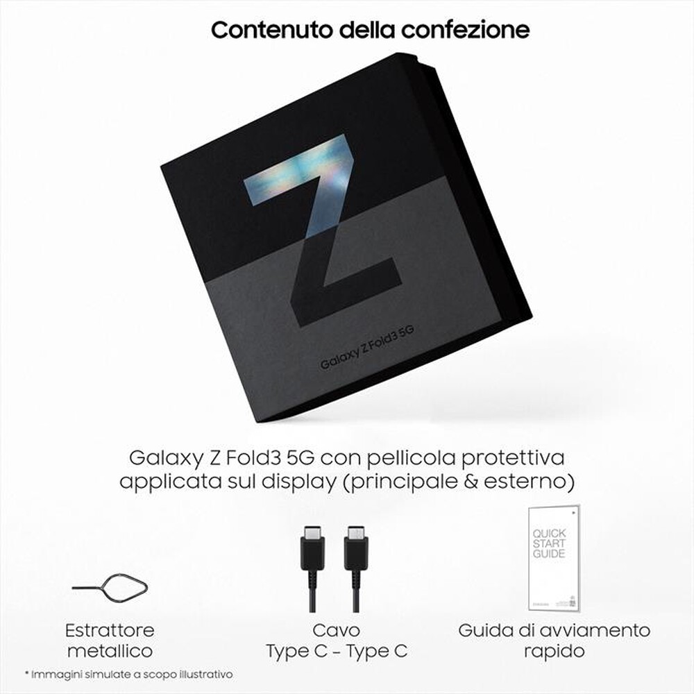 Immagine del prodotto SAMSUNG - GALAXY Z FOLD3 5G 256 GB-Phantom Black
