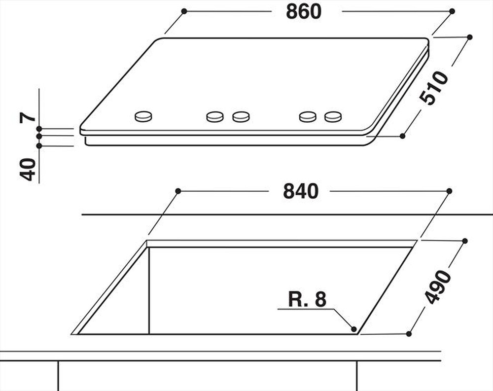 Immagine del prodotto WHIRLPOOL - Piano cottura a gas GMA 9522/IXL 5 fuochi 86cm-Inox