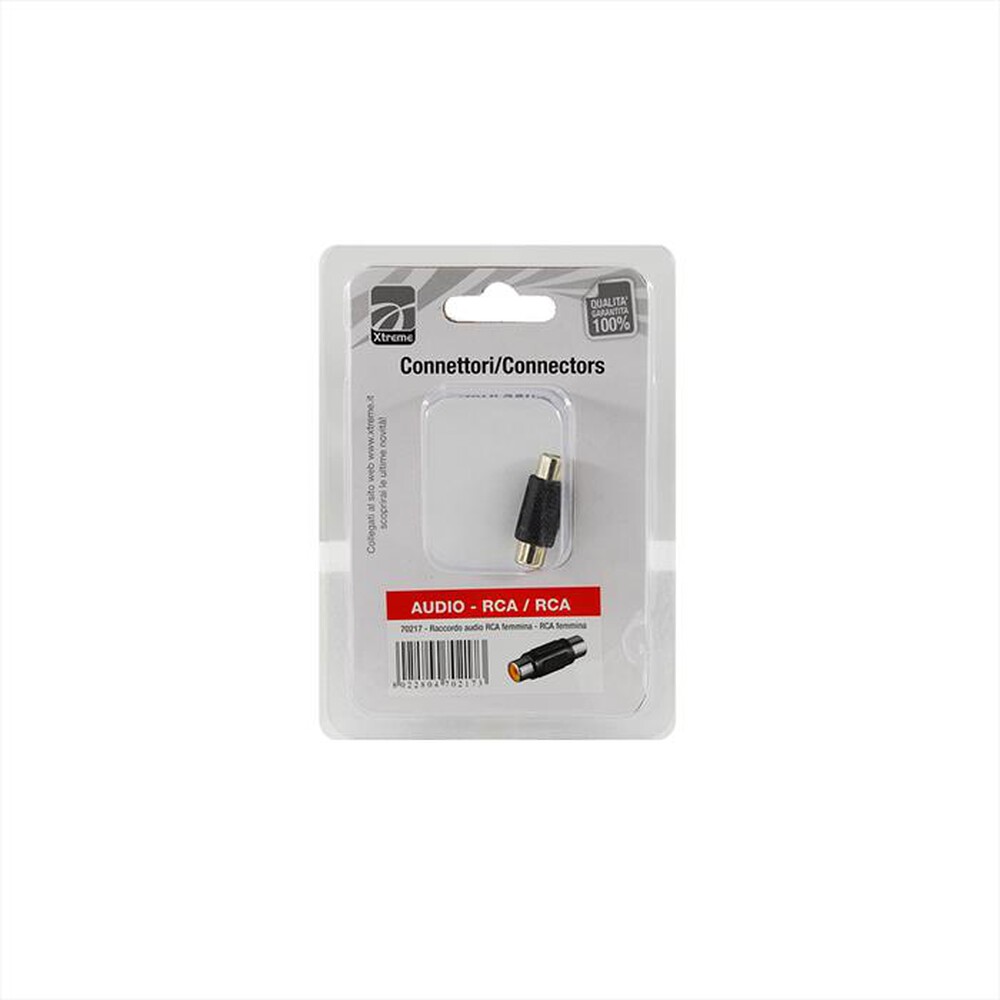 XTREME - RACCORDO AUDIO RCA-NERO