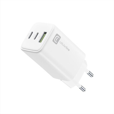 CELLULARLINE - Caricatore da rete MULTIPOWER TRIO PORT 65W-White