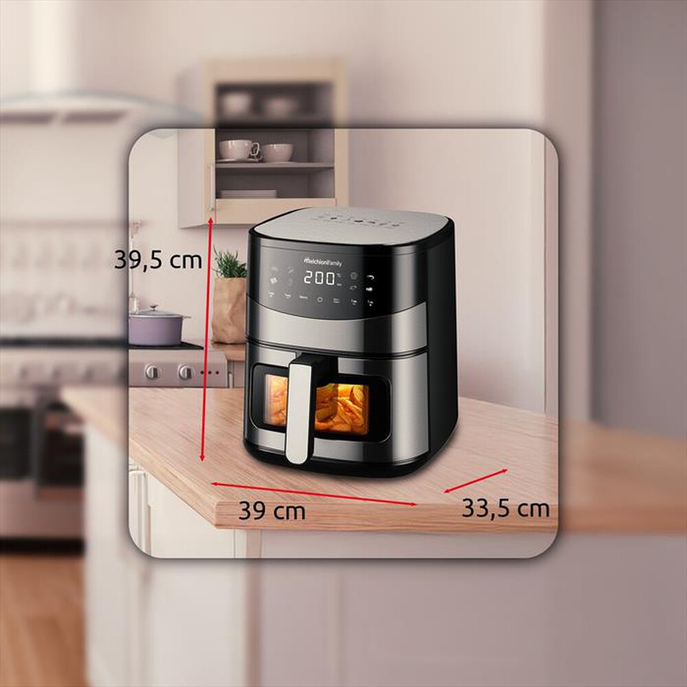 Immagine del prodotto MELCHIONI FAMILY - Friggitrice 6,5L doppia resistenza ARIANNA-Grigio / Plastica