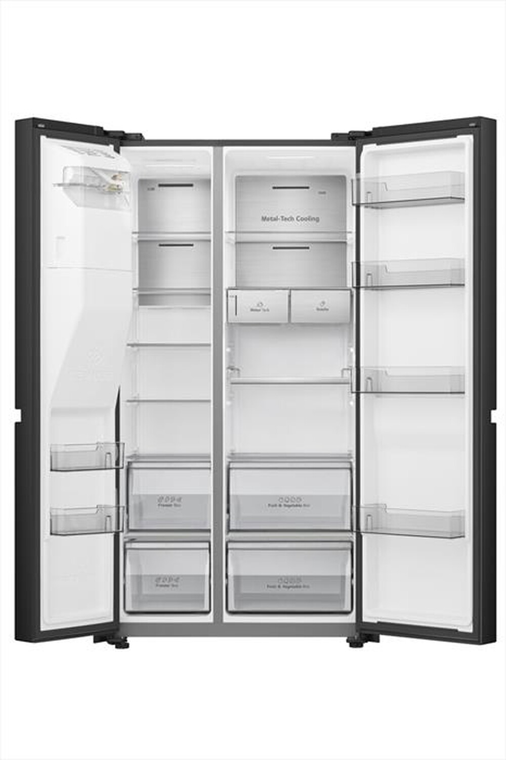 Immagine del prodotto HISENSE - Frigorifero side by side RS818N4TFE Classe E 632lt-Black Inox