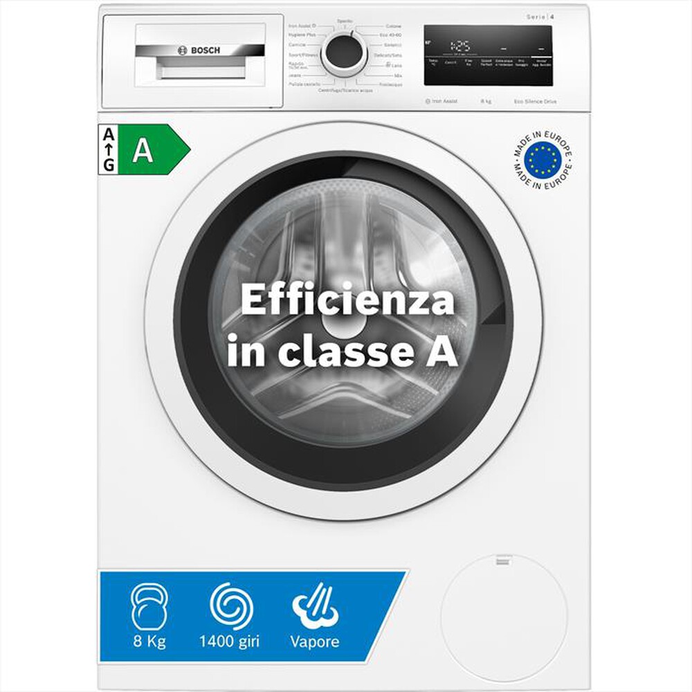 Immagine del prodotto BOSCH - Lavatrice Serie 4 WAN28208II 8Kg 1400g/m Classe A-Bianco