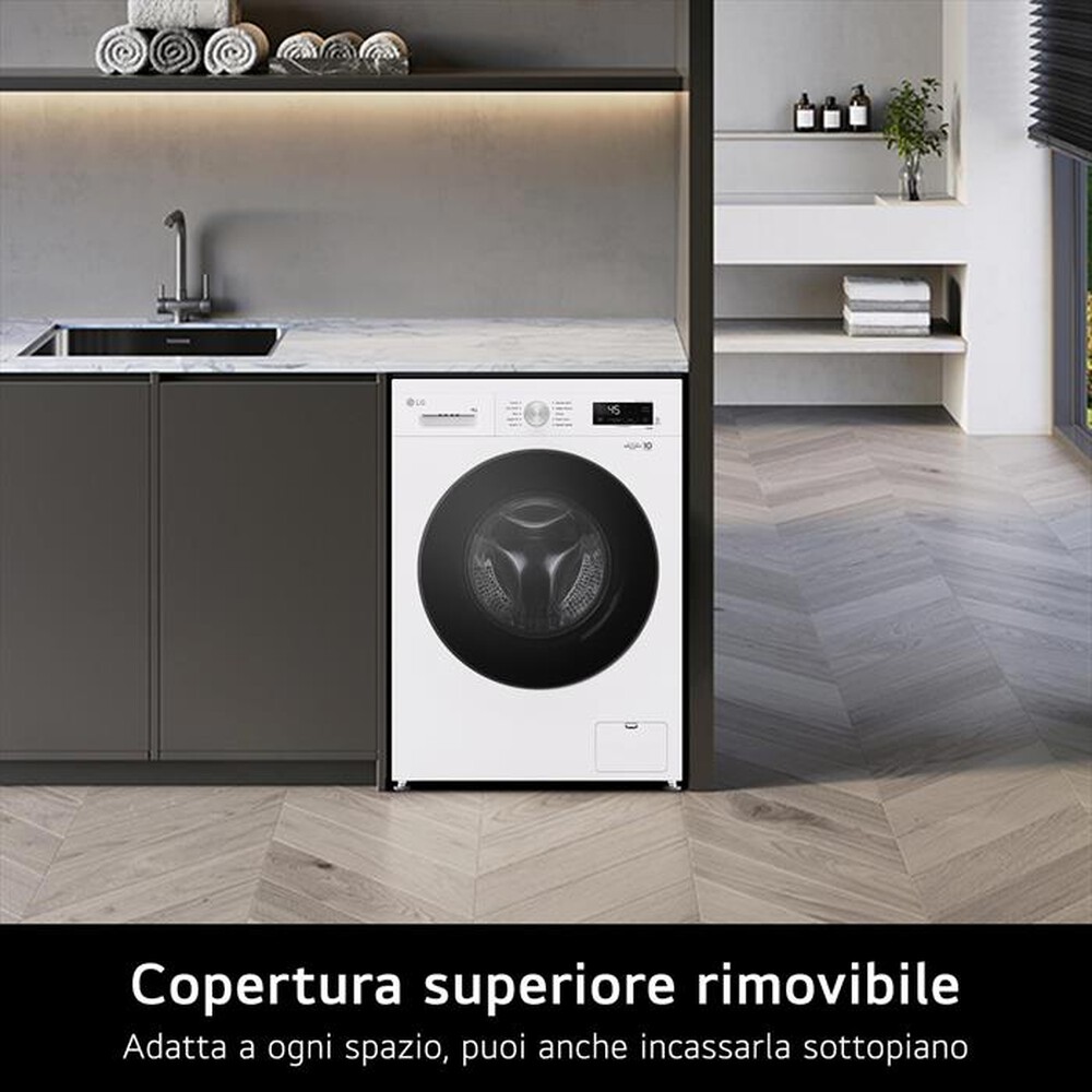 "LG - Lavatrice AI DD F4NX1009NWB SERIE X1 9kg Classe A-Essence White"