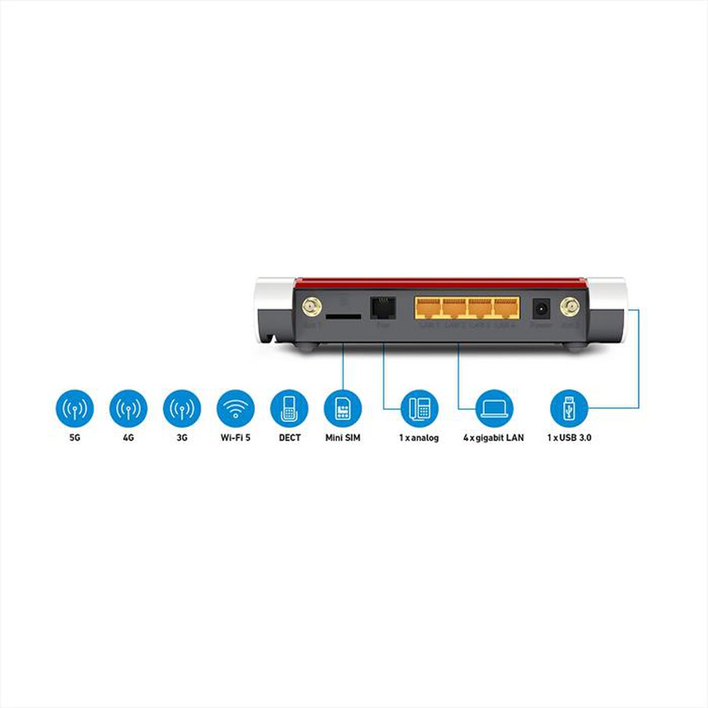 "FRITZ! - Router BOX 6850 5G-bianco/rosso"