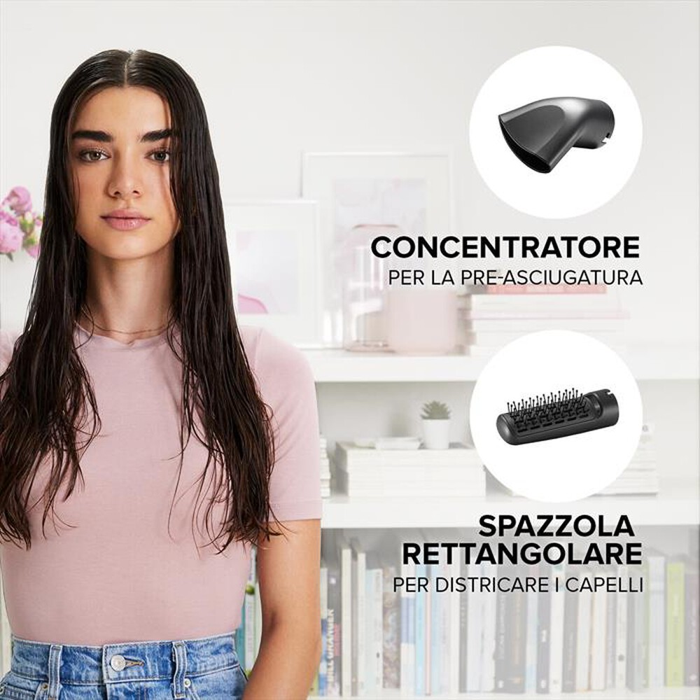 "BELLISSIMA IMETEC - MODELLATORE AD ARIA GH 18 1000-Nero, Rose Gold, Bianco"