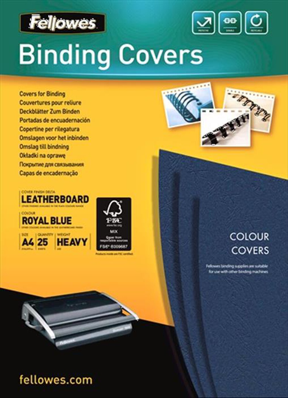 "FELLOWES - Copertine trasparenti in PVC - 180 Micron A4 - "