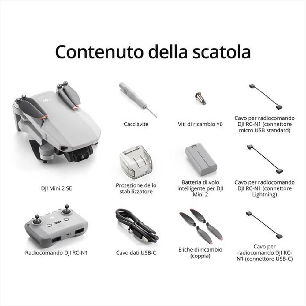 Immagine del prodotto DJI - Drone MINI 2 SE 2024-Grigio