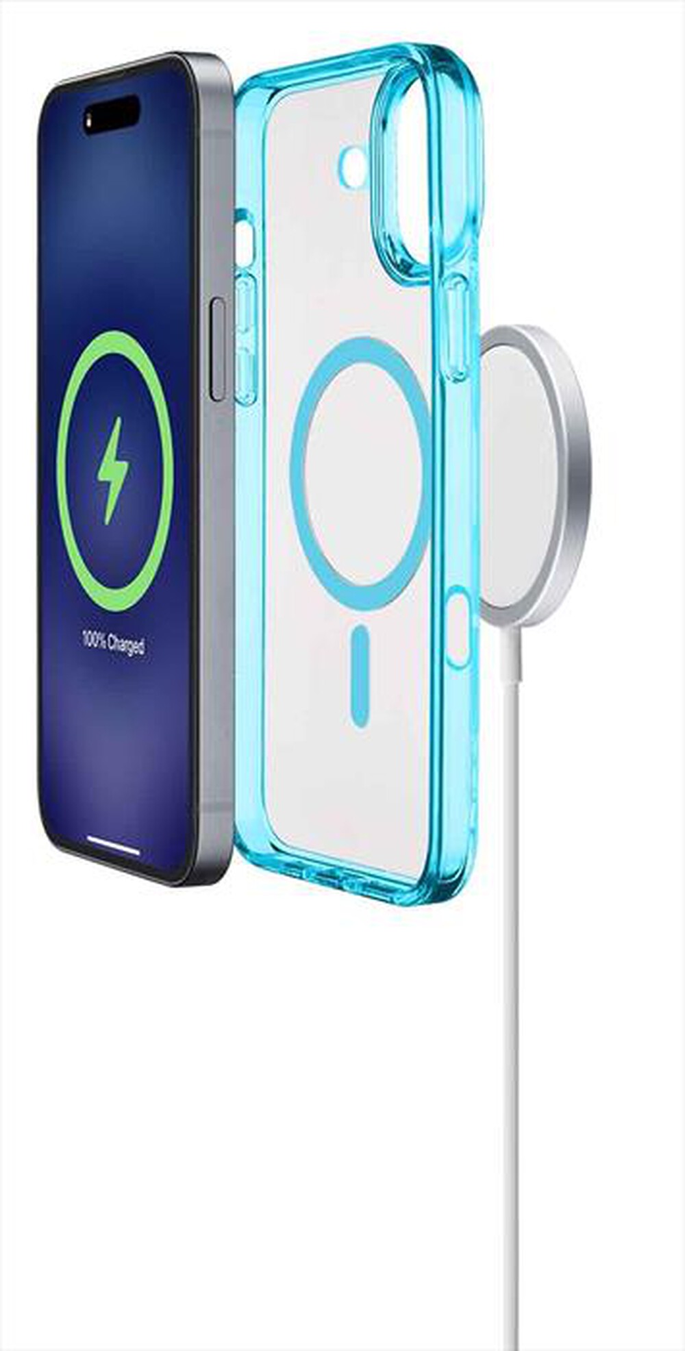 "CELLULARLINE - Cover case ICONIC MAG per iPhone 16-Blue"