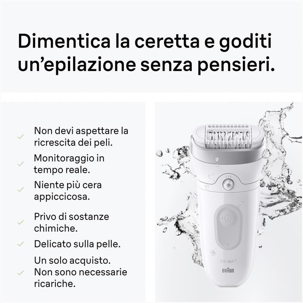 Immagine del prodotto BRAUN - Epilatore Wet & Dry LEGEPIL SE7-000 BOX MN-ARGENTO