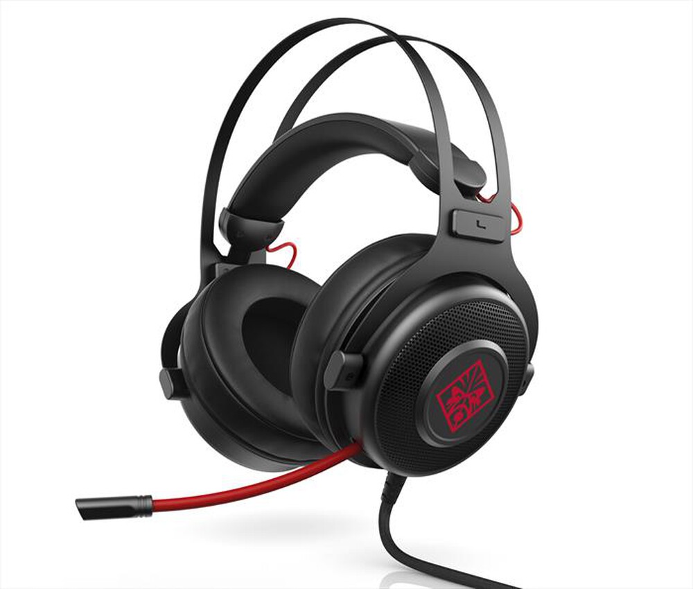 "HP - OMEN BY HP HEADSET 800-Nera, finiture rosse"
