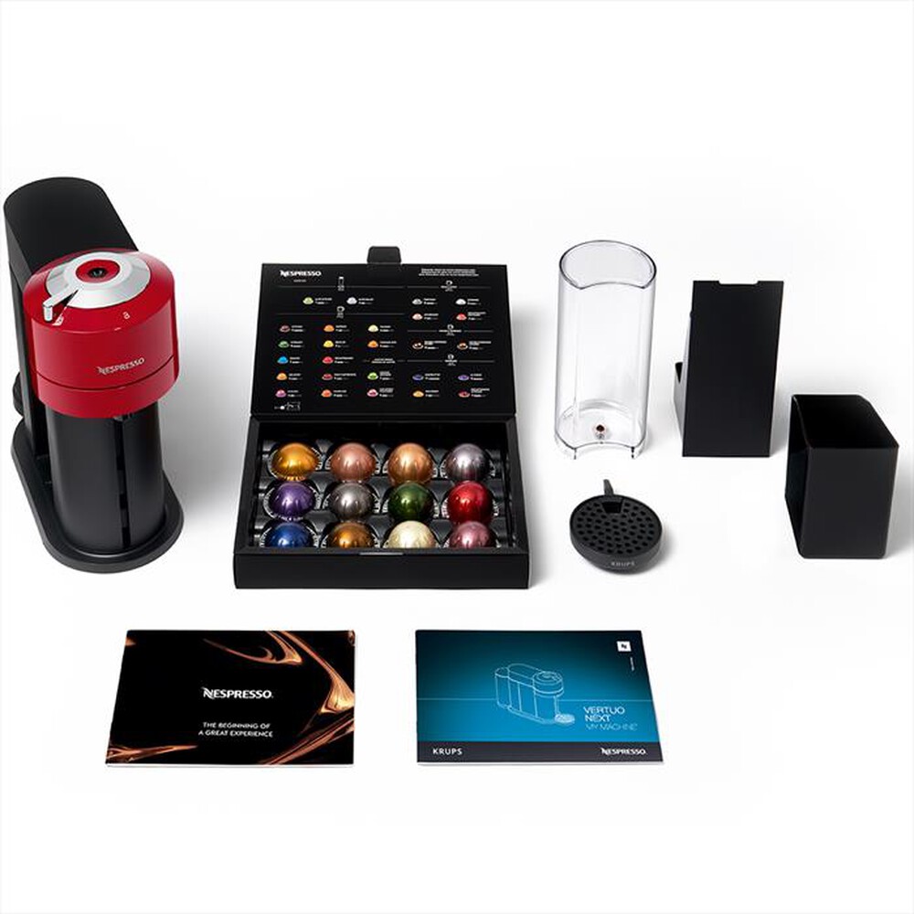 "KRUPS - Macchina da caffè XN9105 Vertuo Next Nespresso-Rosso ciliegia"