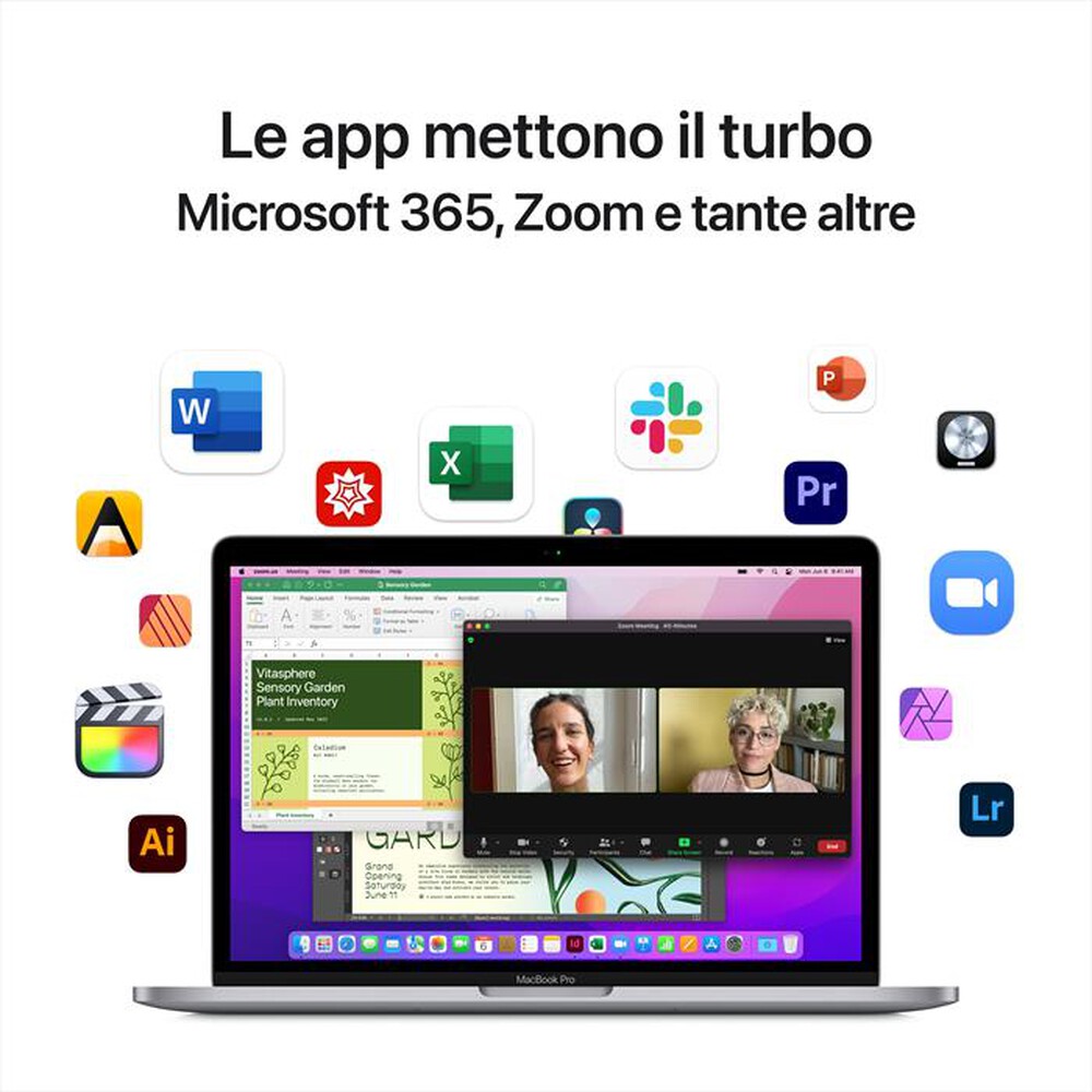 Immagine del prodotto APPLE - MacBook Pro 13" M2 8-coreCPU 10-coreGPU 512GB SSD-Grigio Siderale