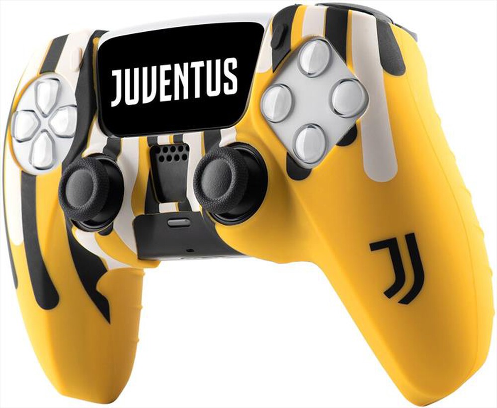 "QUBICK - CONTROLLER SKIN JUVENTUS PAINT BLEED (PS5)-Binco, Nero e Giallo"