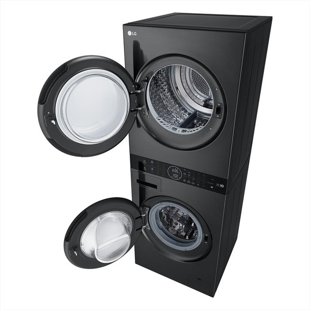 "LG - Lavasciuga WASHTOWER WT1210BBF 12/10 Kg Classe A-Platinum Black"