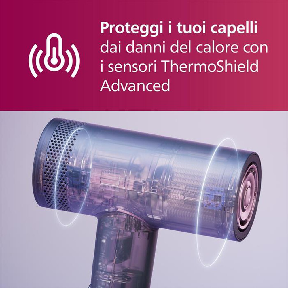 "PHILIPS - Asciugacapelli BHD839/10-Blu"