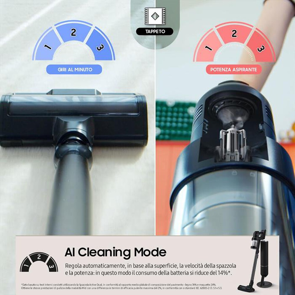 Immagine del prodotto SAMSUNG - Scopa elettrica VS90F40DEK/WA-Satin black