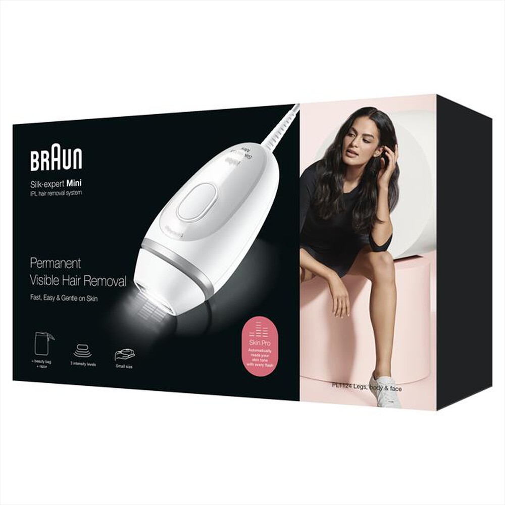 "BRAUN - Epilatore a Luce Pulsata SILK-EXPERT MINI PL1124-Bianco"