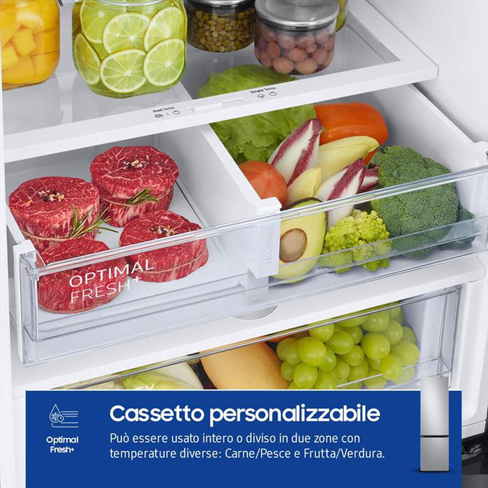 "SAMSUNG - Frigorifero combinato RB38C603DSA/EF ClasseD 390lt-SILVER INOX"
