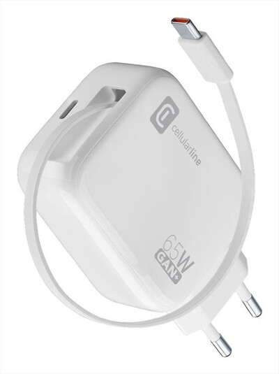 CELLULARLINE - RETRACTABLE POWER 65W-Bianco