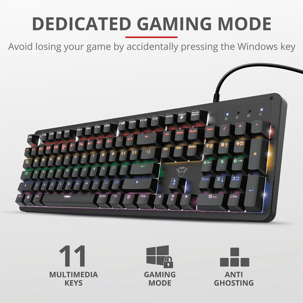 "TRUST - GXT 863 MAZZ MECHANICAL KEYBOARD IT-Black"