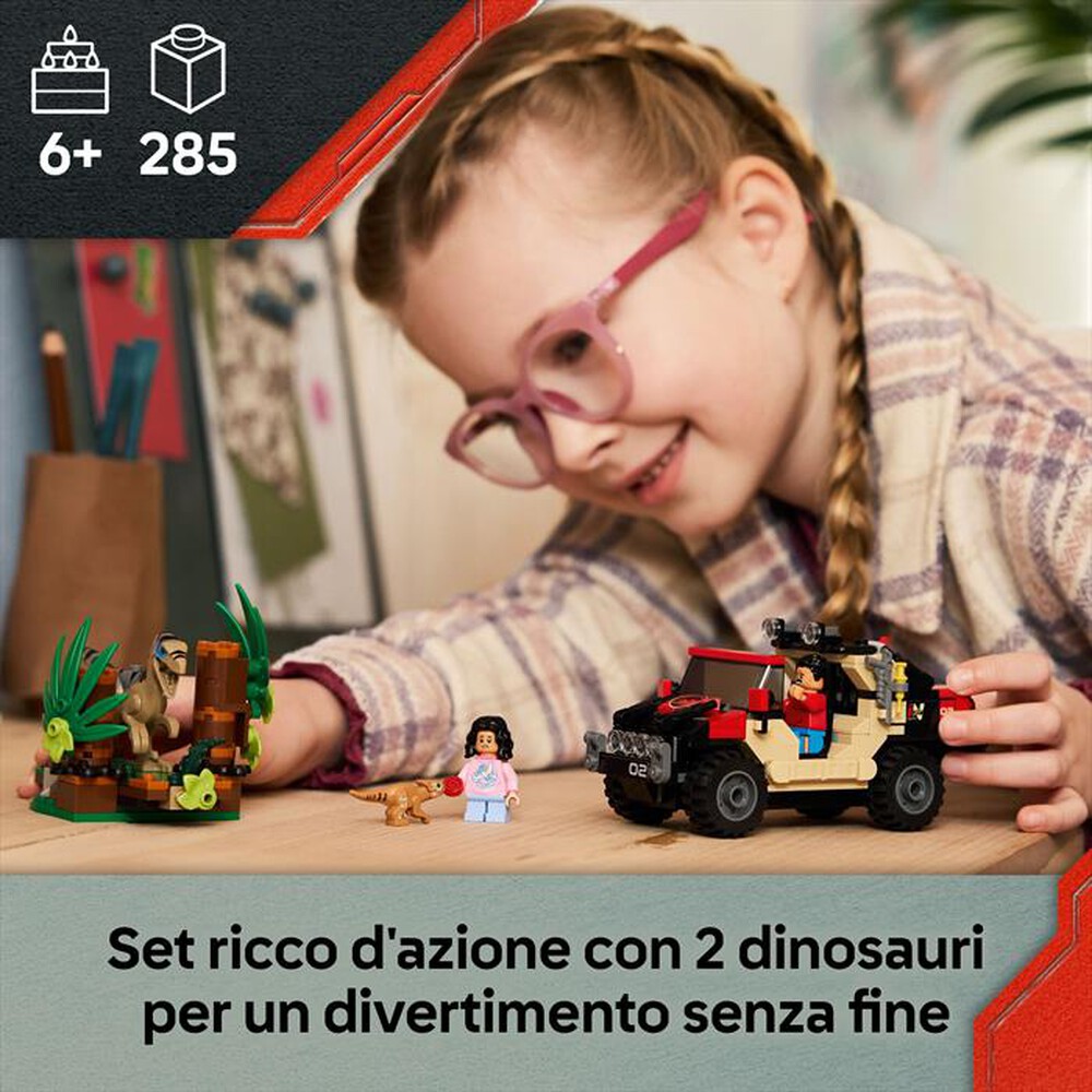 Immagine del prodotto LEGO - JURASSIC WORLD Fuga da Raptor su fuoristrada 76972