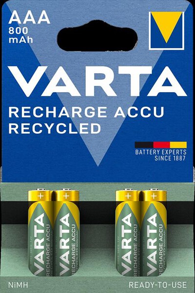 VARTA - AAA MINISTILO RECHARGE ACCU RECYCLED X4 800 MAH