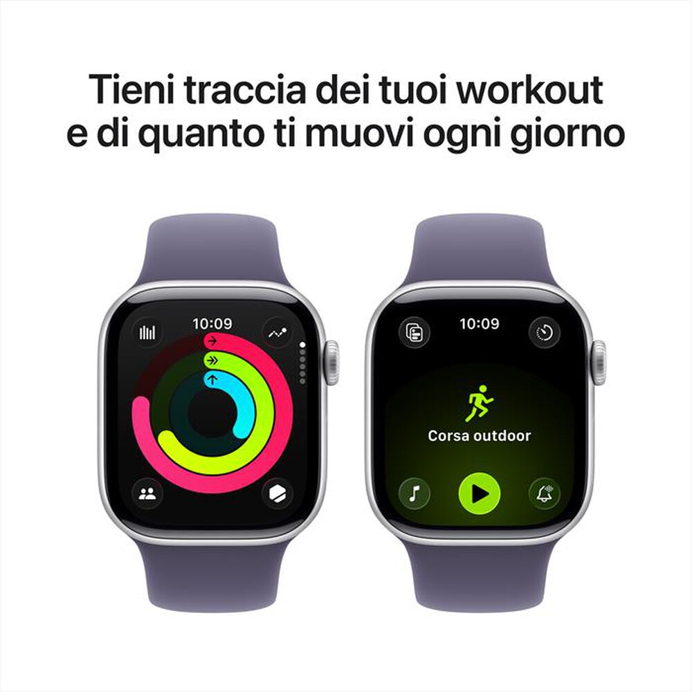 Immagine del prodotto APPLE - Watch Series 11 GPS 42mm Alluminio-Sport Band Viola Nebbia - S/M